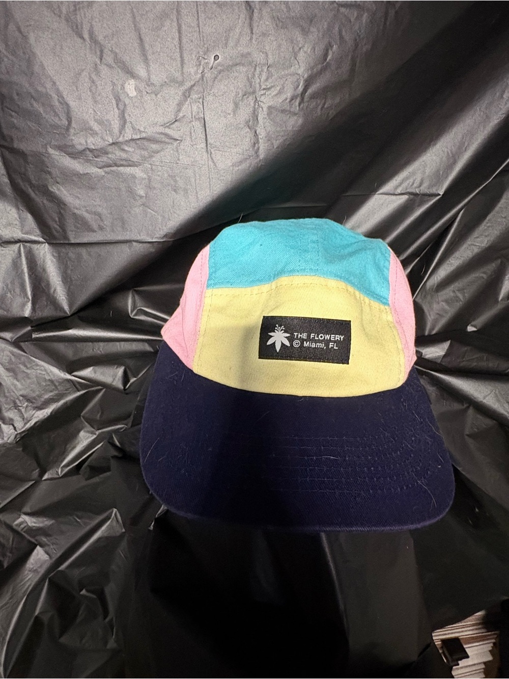 Pastel Blue, Pink, Yellow, Navy color hat - dispensary merch